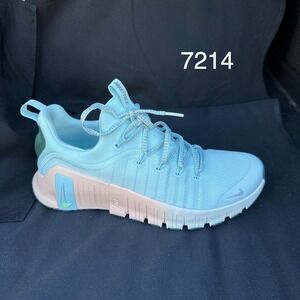 Nike Free Metcon 6 PRM Womens 10.5 Glacier Blue Silver Training Shoes HV5228-474